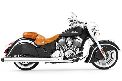 Freedom Performance American Outlaw 4.5 inch Slip-On Exhaust for '14-Up Indian Challenger, Chieftain, Roadmaster & Springfield - Chrome w/Chrome Tip SHOWN WITH BLACK TIP