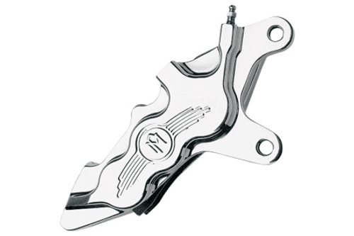 Performance Machine Six-Piston Front Calipers for Certain H-D Models Starting in '00 for use with 11.5" Rotors (112 x 6B calipers) -Chrome, Right Caliper