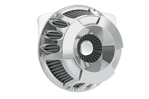 Arlen Ness Inverted Series Air Cleaner Kits for '99-06 Twin Cam CV Carb, '01-17 Twin Cam Delphi EFI Models (except '08-13 FL & H-D Trike Models) -Deep Cut, Chrome