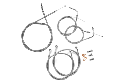 Baron Stainless Handlebar Cable & Line Kit