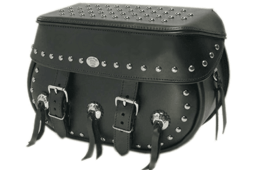 Boss Bags #34 Model Studded on Lid Valence, Body and Top w/ Conchos on Body