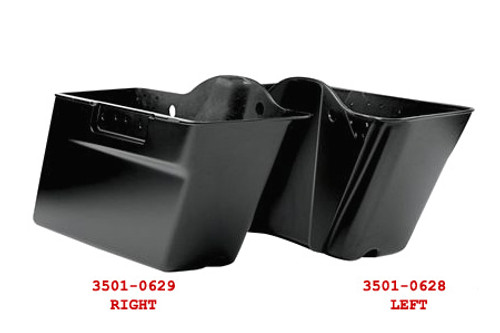 Cycle Visions Bagger-Tail Left Side Hard Saddlebag for Dyna Models Black, Each Bag mounts sold separately