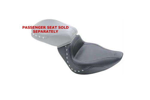 Mustang  Sport Solo Seat  for Softail FXST '06-Up & Fat Boy FLSTF '07-Up w/ 200mm Wide Tire -Studded