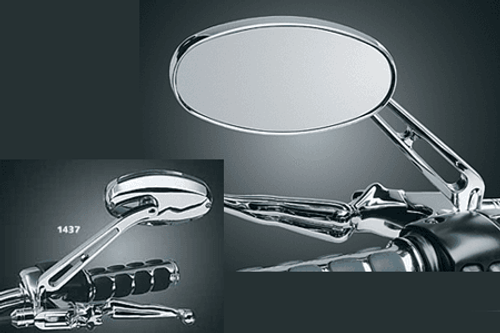 Kuryakyn Ellipse Mirrors (Pair)-Flat Glass