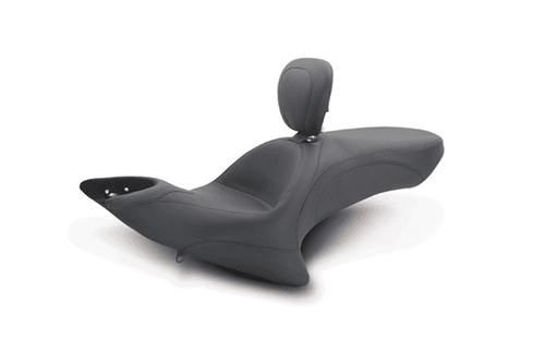 Mustang One Piece Wide Seat with Driver Backrest for '10-17 Victory Cross Roads Classic, Cross Country, Hard-Ball - Vintage