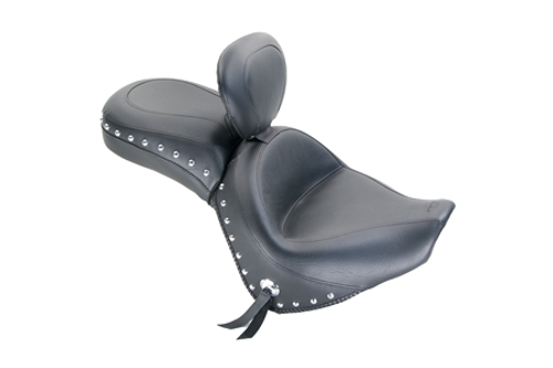 Mustang  One-Piece Wide Touring Seat with Driver Backrest   for Sabre/Stateline/Interstate 1300 '10-13-Studded