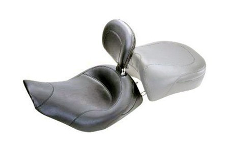 Mustang  Solo Seat with Driver Backrest  for Road King '97-07 -Vintage