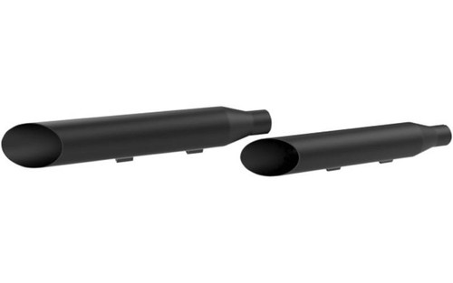 Khrome Werks 3" HP-Plus Slip-On Mufflers for '14-22 Harley Davidson XL Models -Slash-cut - Black