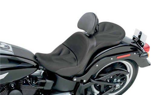Saddlemen Explorer G-Tech Seat for '06-Up FLSTC -Memory Foam w/ Driver Backrest