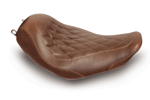 Mustang  Wide Tripper Solo Seat for FLHR '97-07 / Screamin Eagle '97-05 & FLHX '06-07 -Distressed Brown Diamond Stitch