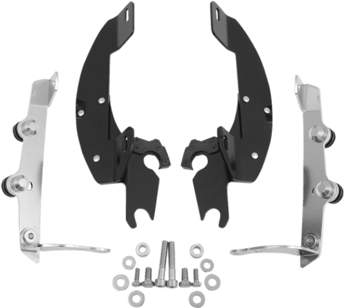 Memphis  Shades  Batwing Windshield Mounting Kit for Aero 750 '04-09-Black FAIRING AND WINDSHIELD NOT INCLUDED