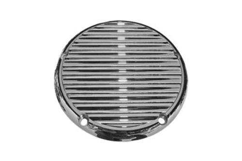 Joker Machine Billet Derby Covers for '99-Up Big Twin (Except '16 Dressers, '15 FLHCUL/FLHTKL) -Finned, Chrome