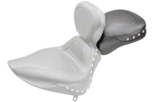 Mustang  Sport Recessed Rear Seat  fits SPORT Solo w/ Backrest for all Softails '00-06 WITH a 150mm Rear Tire -Studded