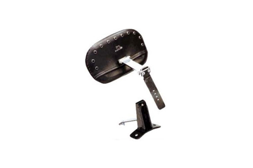 Mustang  Driver Backrest Kit for One-Piece Seat  for FLHX Street Glide '06-07 & FLHT/FLTR/FLHR Screamin' Eagle '97-05-Smooth with Black Studs