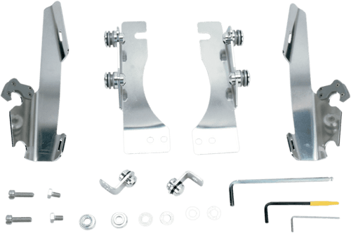 Memphis  Shades  Batwing Windshield Mounting Kit for Volusia 800 '01-04-Polished FAIRING AND WINDSHIELD NOT INCLUDED