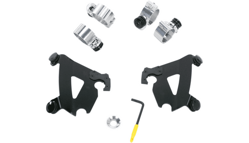 Memphis Shades Cafe Fairing Mounting Kit for '86-14 XL (except 883L/1200X, '11-14 1200C) - Black CAFE FAIRING SOLD SEPARATELY