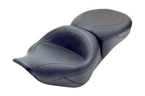 Mustang  One-Piece Touring Seat for Road King 1997-'07, Street Glide 2006-'07 & Screamin' Eagle 2000-'01 & 2004-'05, Original, Black