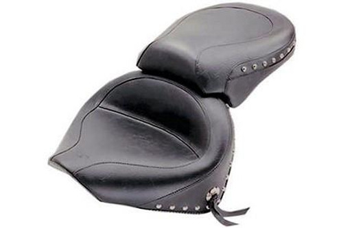 Mustang  Two-Piece Wide Seat for V-Star 1100 CSTM '99-Up  -Studded