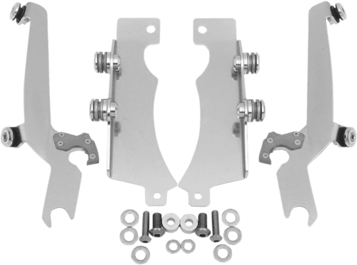 Memphis Shades Sportshield No-Tool Windshield Mounting Hardware for Road Star 1600/1700  '99-09 -Black Night-Shades