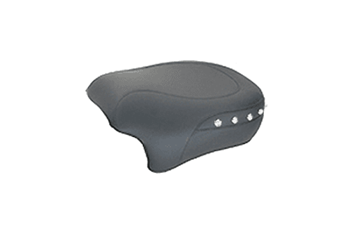 Mustang Seats 13.5 inch Rear Seat for Harley Davidson Touring Models 2008-Up -Chrome Studs