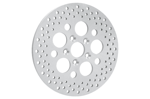 Drag Specialties Polished Stainless Steel Brake Rotors for '84-85 FLT, FLHT -11.875" Rear OEM#40939079A Hub dia.-2" c/s -Zinc Finish, Cast Iron construction
