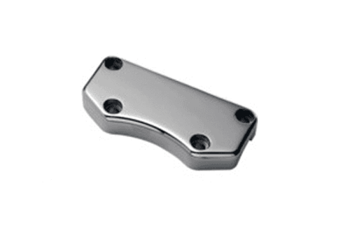 Wild 1  Billet Top Handlebar Clamps -Chrome, Smooth, Exposed Bolts