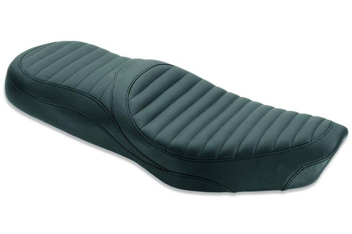 Mustang One Piece Sport Touring Seat for Triumph Bonneville '01-14, Bonneville T100 '01-14, Bonneville Scrambler '14, Bonneville Thruxton '08-14 - Ribbed