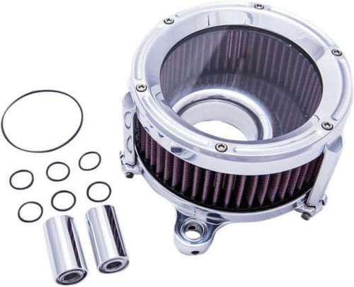 Trask Assault Charge High-Flow Air Cleaner for '08-16 Harley Davidson Touring & '16 & 17 FXDLS, '14-15 FLSTNSE & '11-12 FLSTSE - Chrome