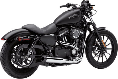 Cobra El Diablo 2-into-1 Exhaust for Harley Davidson XL Sportster Models '07-13 - Chrome with Billet Tip