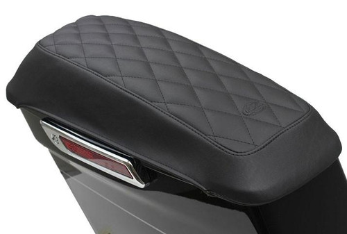 Mustang Saddlebag Lid Covers for Harley Davidson FL Touring '14-Up - Diamond Stitching