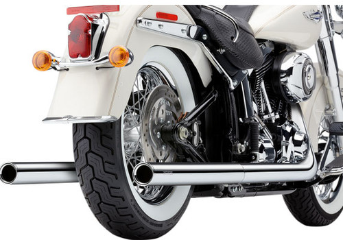 Cobra Bad Hombre Dual Exhaust for Harley Davidson Softail Models '07-11 - Chrome