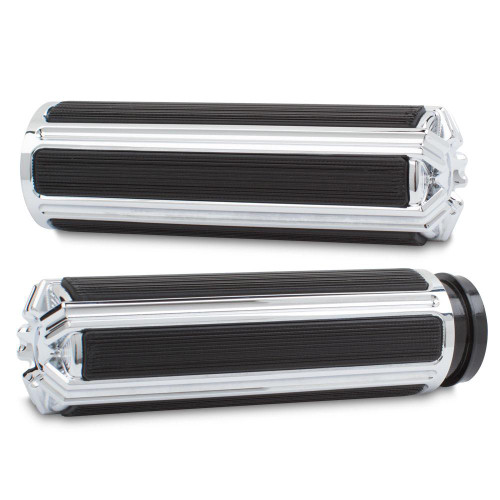 Arlen Ness 10 Gauge Grips for '08-23 Harley Davidson Touring, '16-23 Softail (Click for Fitment) Chrome