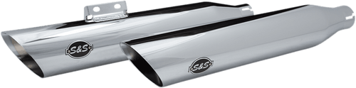 S&S Slashcut Racing Mufflers for '18-Up Harley Davidson Softail Models - Chrome (Click for Fitment)