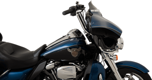 Klock Werks FLARE Low Windshield for '14-23 Harley Davidson FLHT/FLHX/FL Trike Models 4 inch - Black Smoke (Old Style Fairing)
