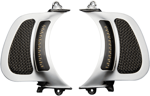 Custom Dynamics Vent Insert with Lights for '15-Up Harley-Davidson Road Glide Models