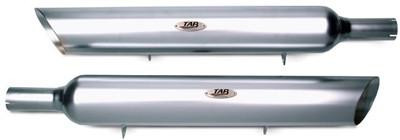 TAB Performance Satin Nickel Slip On Mufflers for VRSCF V-ROD