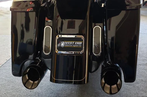 Pair Of Stretched Extended Saddlebags For Harley Touring CVO 2014-Up – Unpainted Black ABS