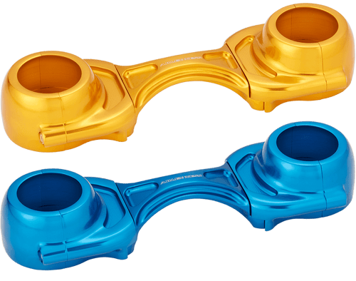 Arlen Ness Method Fork Brace for 39mm and 49mm Forks - Blue or Yellow Anodized