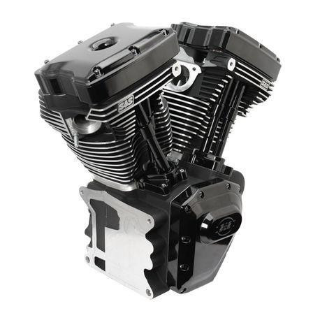 S&S Cycle T143 Black Edition Longblock Engine for Select 2007-'16
