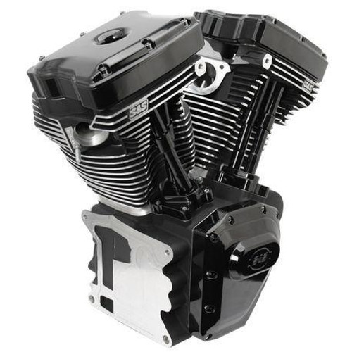 S&S Cycle T124 Black Edition Long Block Engine for '06-17 Harley Davidson Dyna Models