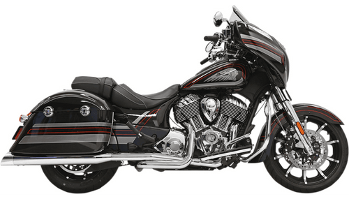 Bassani True Dual Exhaust System for '15-19 Indian Chieftain and Roadmaster - Chrome