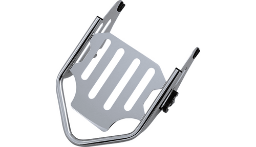 Motherwell Quick Detachable 2-Up Luggage Rack for '09-21 Harley Davidson Touring - Chrome Finish
