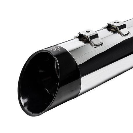 S&S Cycle MK45 Slip On Mufflers with Black Cutlass End Caps | FREE