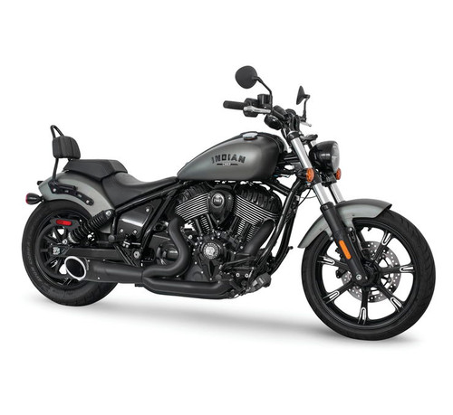 Freedom Performance Exhaust Turnout 2-into-1 for '22 Indian Chief - Black/Sculped Black Tip