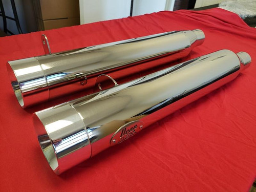 Dean Speed Rampage Mufflers for '22-Up Indian Chief - Polished