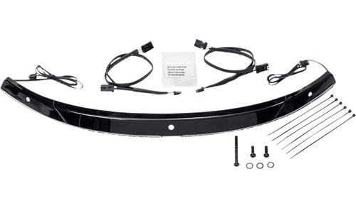 Ciro Horizon LED Windshield Trim for '14-Up Harley Davidson FLH Touring Models - Black