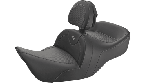 Saddlemen Roadsofa Seat with Driver Backrest for '01-10 Honda GL1800 Gold Wing - Carbon Fiber