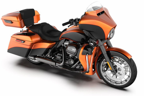 Two Tone Painted Stretched Saddlebags and Parts for '14-Up Harley - Main Image