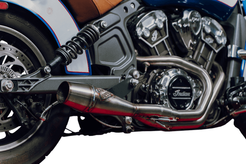 Sawicki Speed Shorty Cannon Exhaust for '01-24 Indian Scout - Brushed Stainless Steel or Black