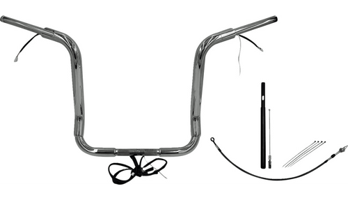 Fat Baggers Plug & Play EZ Install 1-1/2" Round Top Handlebar for '21-23 Harley Davidson FLH Models (Choose Height and Finish)